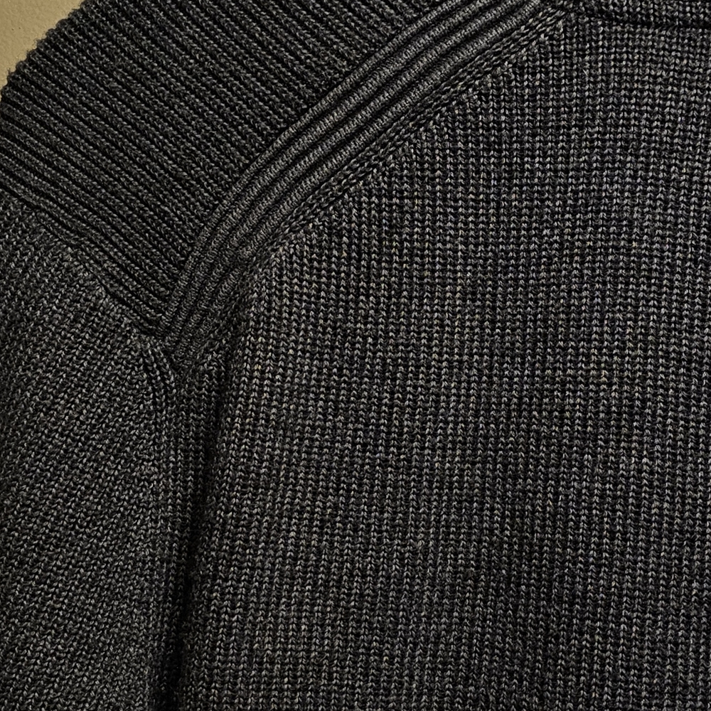 Ted Baker London Gray Stach Quarter Zip Sweater - Size 5 (XL) - Picture 11 of 13